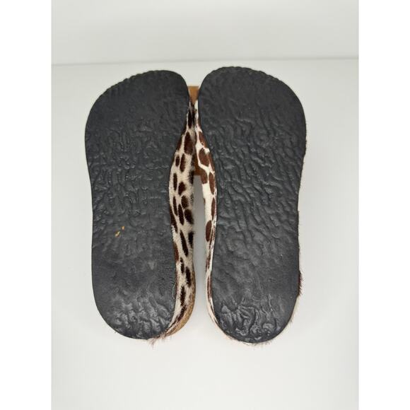 RARE Californians Leather Cork Cow Polka Dot Comfort Wedges Heels 6.5 - Picture 5 of 5